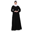 Umbrella cut abaya- Black